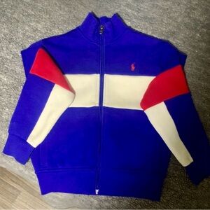 Polo by Ralph Lauren Blue, White and Red collared Jacket